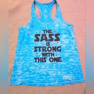 Blue Graphic Tank Top NWOT